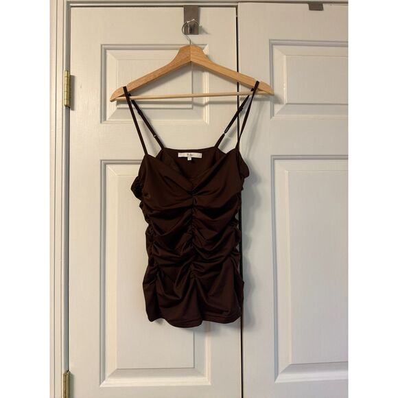 Tibi Stretch Light Weight Tech Knit Shirred Cami - Picture 4 of 5